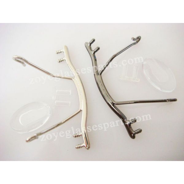 clip on bridge for rimless eyewear with nose pads ZOYE Eyeglass