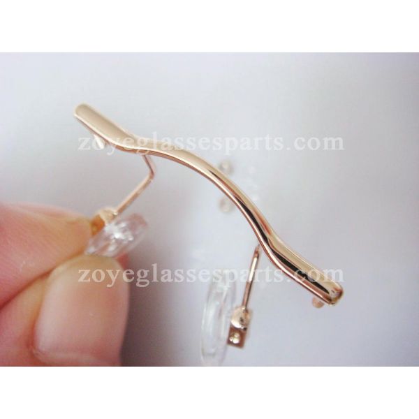 screw on bridge for rimless eyewear with nose pads ZOYE Eyeglass Parts Co. ltd