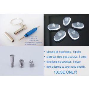 free shipping air active nose pads with screws and screwdrivers