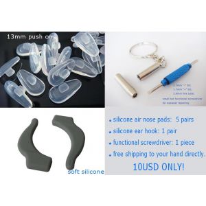 air active nose pads with screwdrivers, ear hooks 