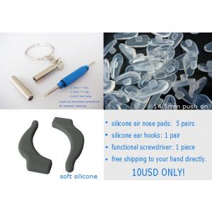 nose pads,ear hooks,screwdrivers for  eyewear