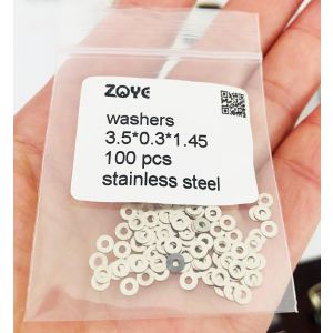3.5mm big size washers for eyeglass frame hinges and nuts 1.45mm hole