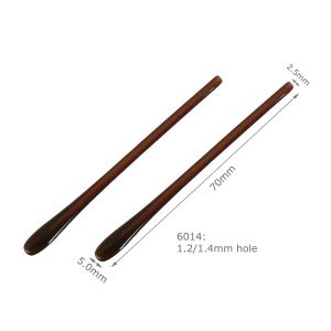 brown temple tips for eyewear frame,70mm length, 1.4 and 1.2 hole size