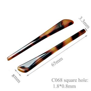 reacetate temple tips 65mm black demo colors square hole fir replacement