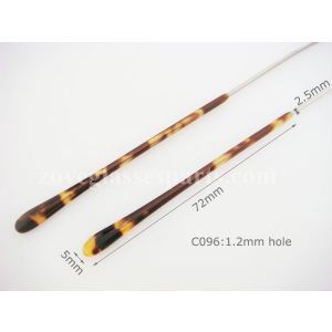 slim eyeglass temple tips demo 1.2mm hole 72mm length 