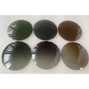 75mm CR39 polarized lenses for sunglasses green brown grey colors