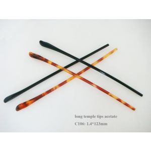 long temple tips 123mm length acetate