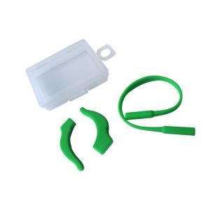 soft solid green silicone ear hooks and ropes