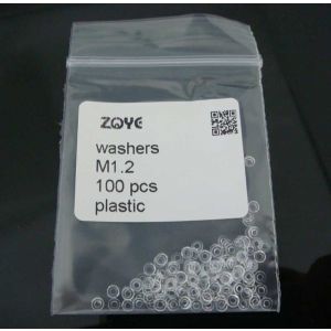 plastic washers M1.25 for rimless frame