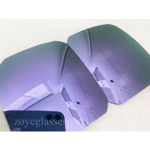 Mirrored Lilac polarized lenses for sunglasses frame TAC 55*65mm FDA CE certificate