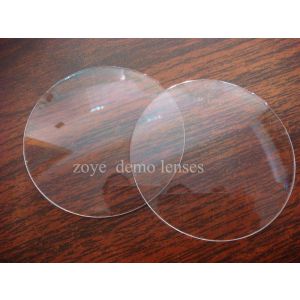 eyeglass demo lenses round 60mm transparent