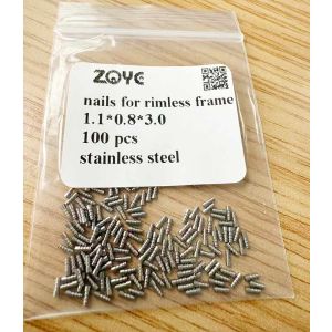 titanium nails for mounting on bridges and temples for titanium frames.