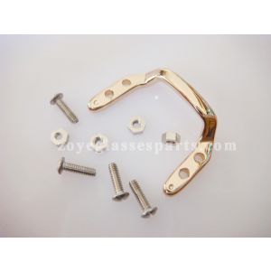 spectacle bridge for wood plastic frame with screws and nuts gold color