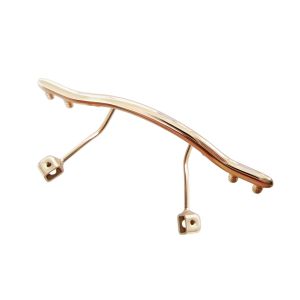 gold mount on bridges for rimless eyewear with nose pads stainless steel for bridges 16.5-18.5mm