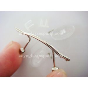 silver clip on bridges for rimless eyewear 