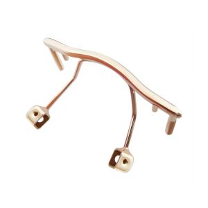 rimless eyeglass nose bridges stainless steel gold color with silicone nose pads