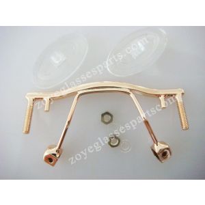 bridges with pad arms together,gold color with nose pads TB-176