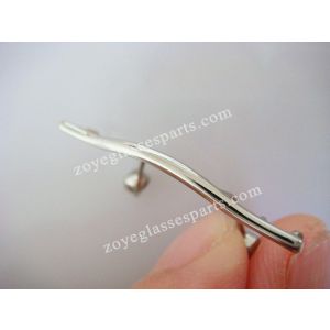 silver screw on nose bridges for  rimless optical frame TB-176