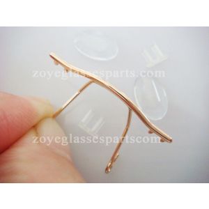 clip on nose bridge for reading eyewear with nose pads TB-179 gold