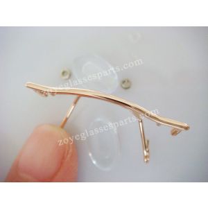 stainless steel eyeglass bridge  for rimless optical frame TB-279 with plug in nose pads