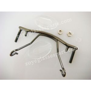 gun eyeglass bridge  for rimless optical frame TB-279 with PVC nose pads