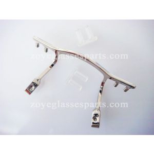 eyeglass bridge repair part for rimless frame TB-298 silver