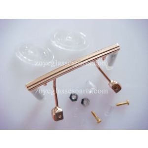 screw on nose bridges gold for  rimless optical frame TB-886 with nose pads