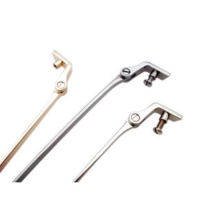 stainless steel temples for plastic wood frames screw on silver color TC-011 from ZOYE with acetate temple tips 153mm length