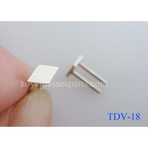 7.5mm height diamond eyeglass plaques for sunglass frame stainless steel