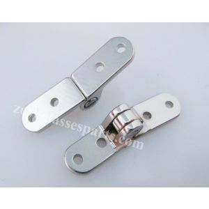 Hinge with tilt angle for plastic frame 4.0mm screw on round 