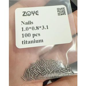 titanium nails for mounting on bridges and temples for titanium frames.