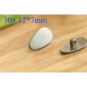 titanium nose pads 12mm size symmetrical shape silver gold gun colors.