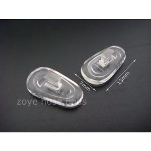 13mm click  on oval symmetrical silicone nose pads for replacement 