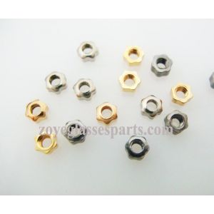 torx nuts for rimless eyeglass frame M1.2/1.4 silver gold gun colors