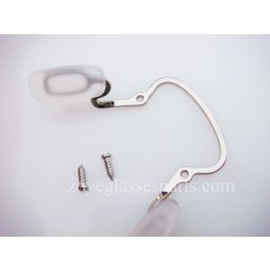 eyeglass nose bridge stainless steel with nose pads screws silver gold TP-176