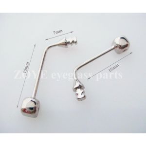 15mm stainless steel nose pad arms for plastic wood eyeglass frame melting in