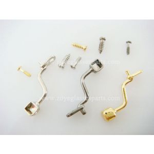 nose pad arms for plastic frames with nose pads silver gold gun color