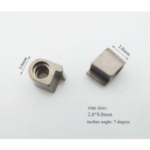 titanium rim locks 2.8mm length with 7 incline angle