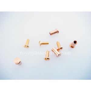 eyeglass screws and nuts for temples hinges M1.4  silver gold gun colors 