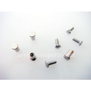 eyeglass screws and nuts for temples hinges M1.4  silver gold gun colors 