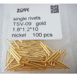 single pin for eyeglass frame or hinges 1.2*10.0mm gold color