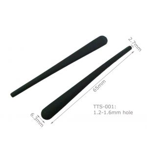 silicone temple tips soft for replacement black 65mm 1.2-1.6mm hole 
