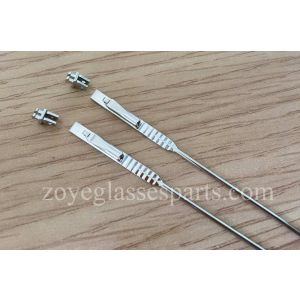 3.5mm wide wire cores with 2.6mm spring hinges for acetate eyeglass temple