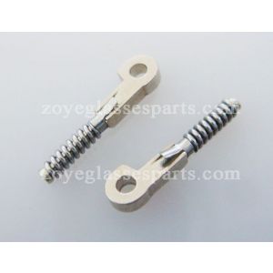 spring insert for repairing broken eyeglass spring temples 