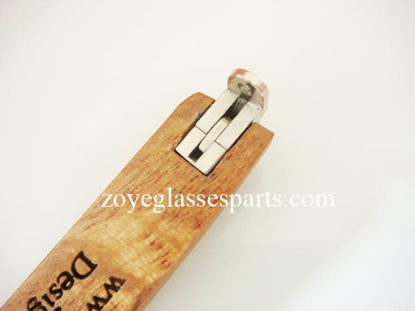 how to install hinge onto wood bamboo horn eyeglass frame