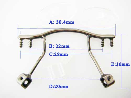 size of rimless bridge TB-146