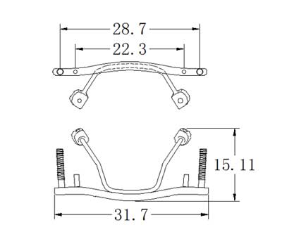 bridge replacement for rimless eyewear frame