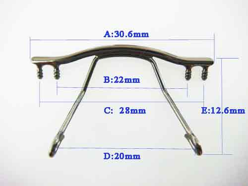 size of rimless bridge TB-179