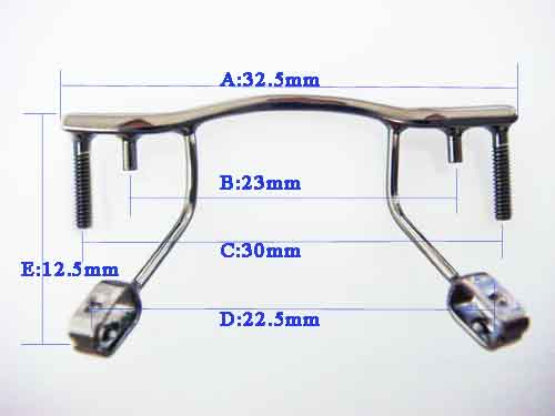 size of rimless bridge TB-299