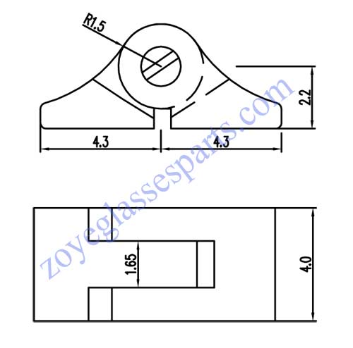 eyeglass hinge repair for metal optical frame 4.0mm solder on